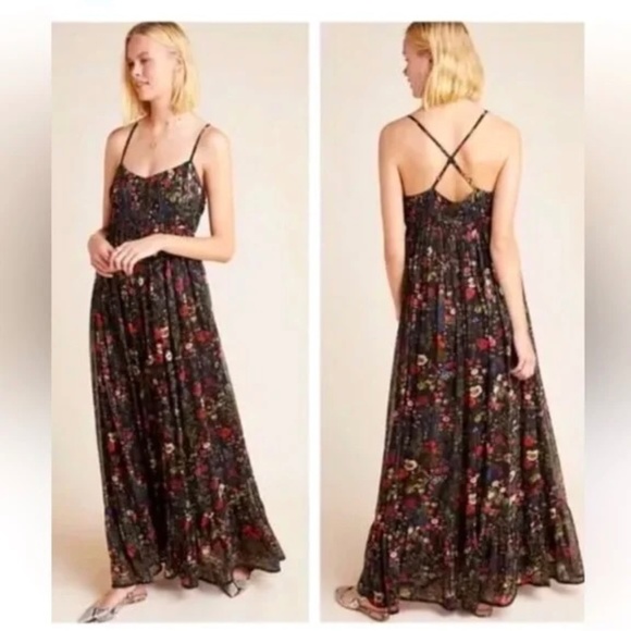 Anthropologie Dresses & Skirts - Anthropologie Payal Jain Massima Pleated Floral Boho Maxi Dress